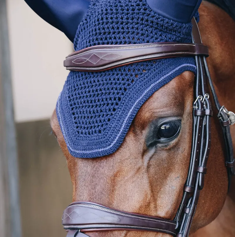 Kentucky Wellington Sparkle Fly Veil - Dark Navy - Full