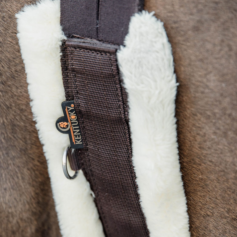 Kentucky Sheepskin Elasticated Girth - Brown-3
