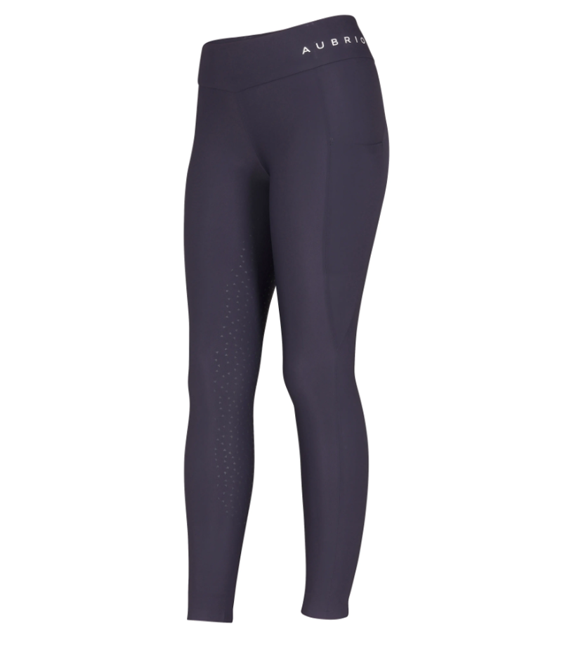 Aubrion Laminated Riding Tights - Navy-3