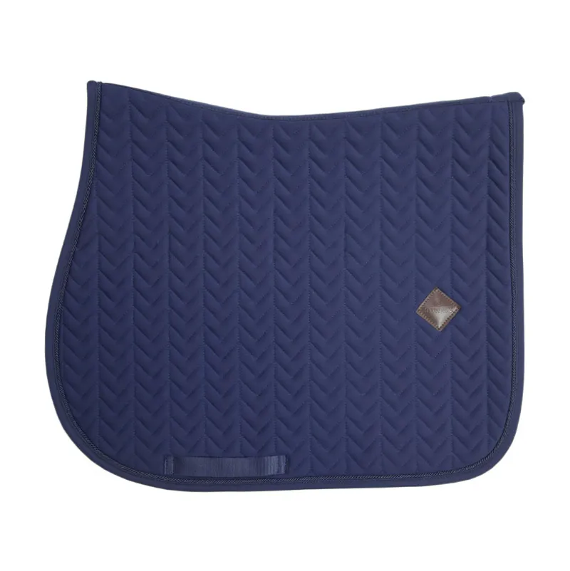 Kentucky fishbone show jumping Saddle Pad - Navy - Full