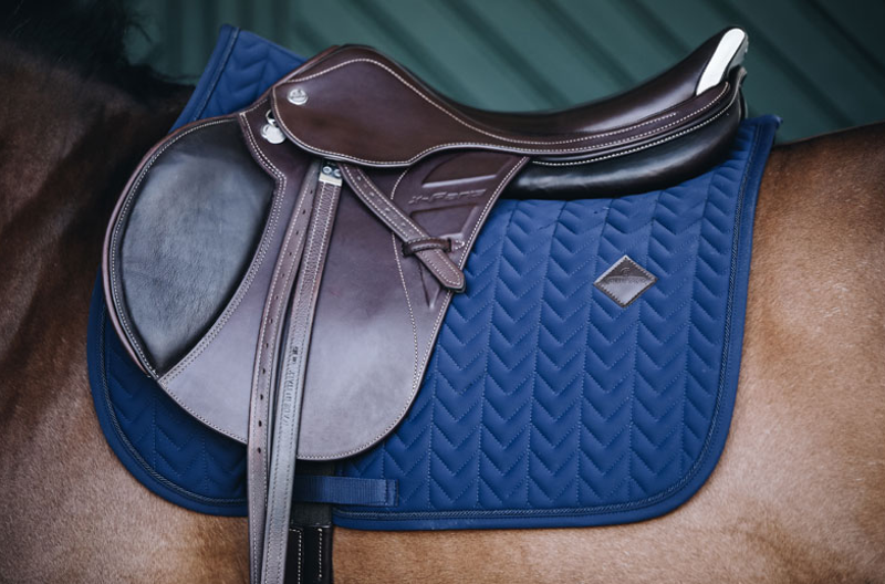 Kentucky fishbone show jumping Saddle Pad - Navy - Full-1