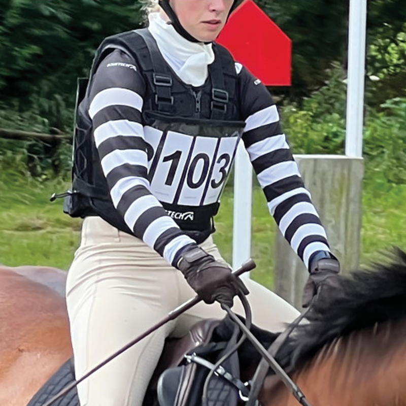 Equetech Teen Eventing Cross Country Number Bib - Black -1