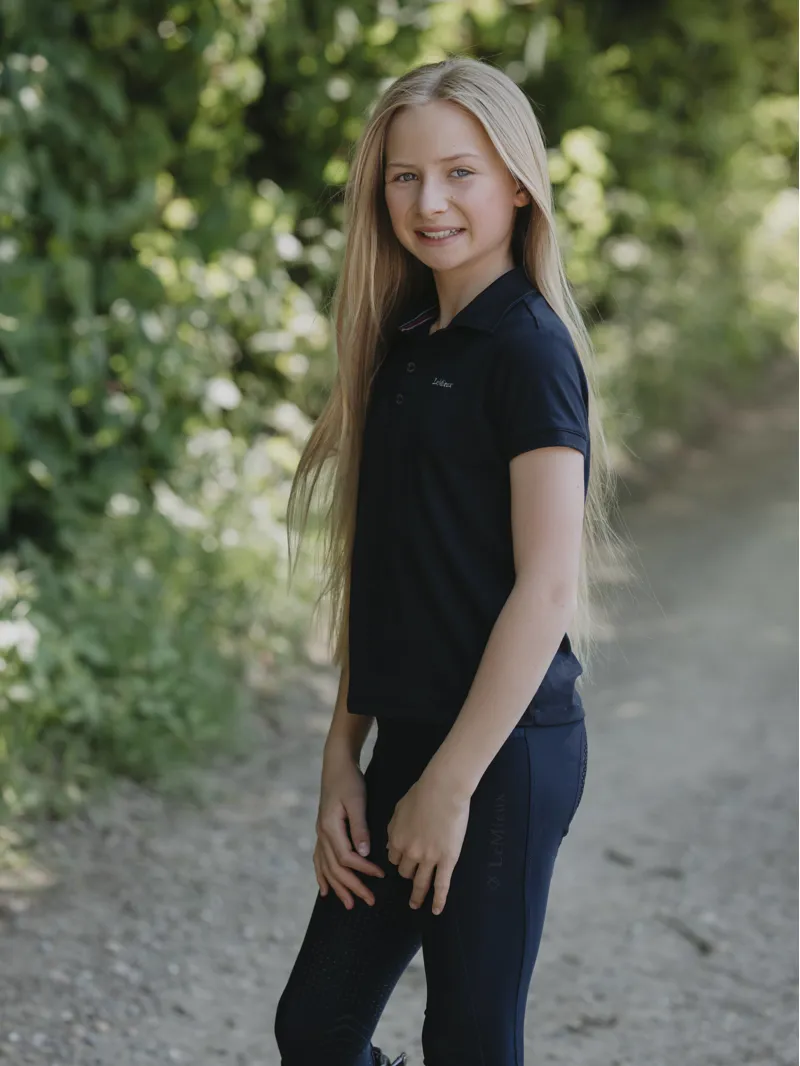 LeMieux Junior Pro Polo Shirt - Navy-1