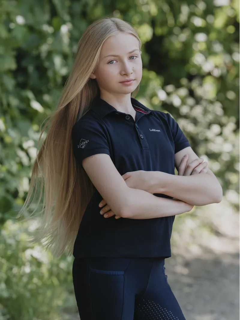 LeMieux Junior Pro Polo Shirt - Navy-2