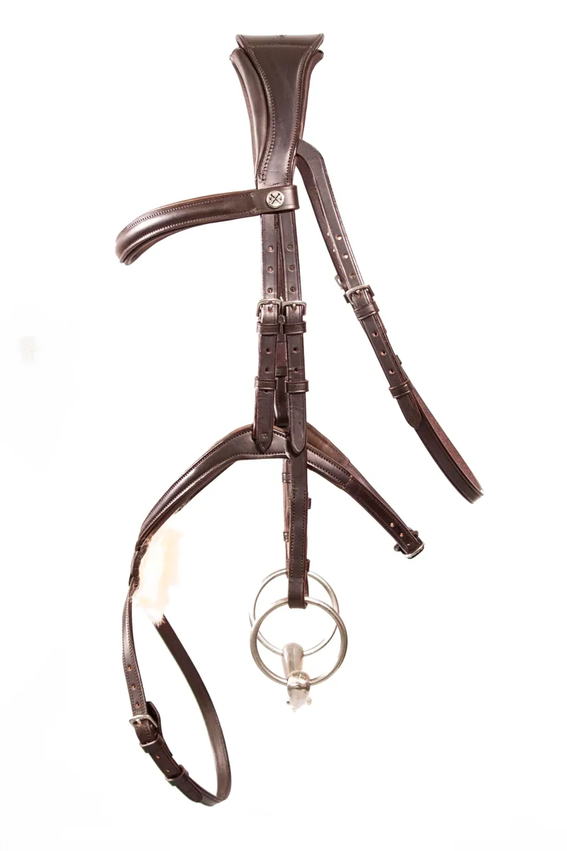 Henry James Sheepskin Grackle Bridle - Havana-1