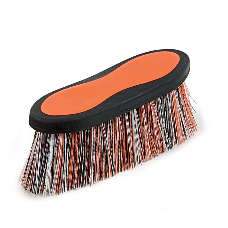 Shires Large Ezi-Groom Long Bristle Grip Dandy Brush In Orange