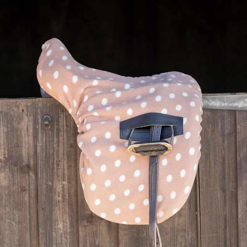 Supreme Products Dotty Fleece Ride On Saddle Cover LUXURIOUS LATTE one size
