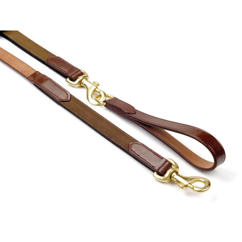 Whitaker Elasticack Draw Reins in Brown